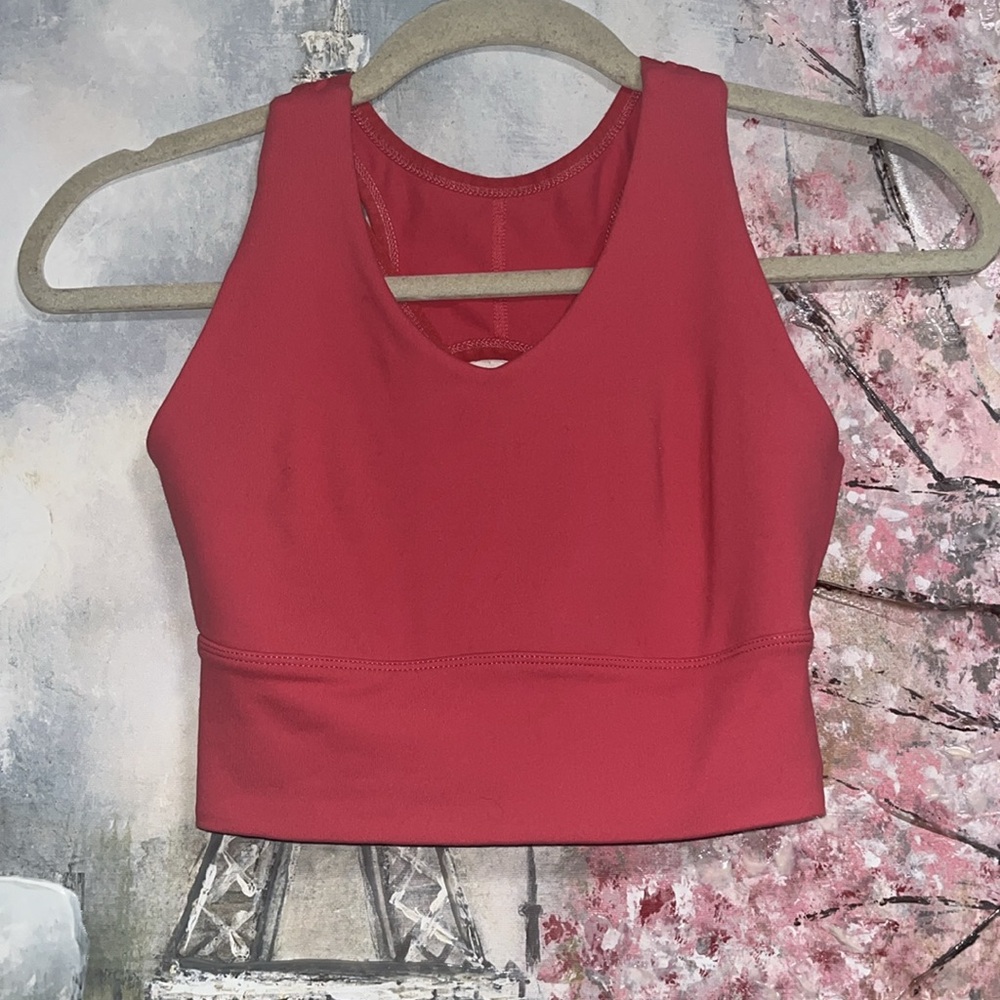 Women's Red Racerback Sports Bra